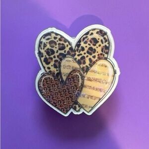 Popsocket Leopard Print Heart